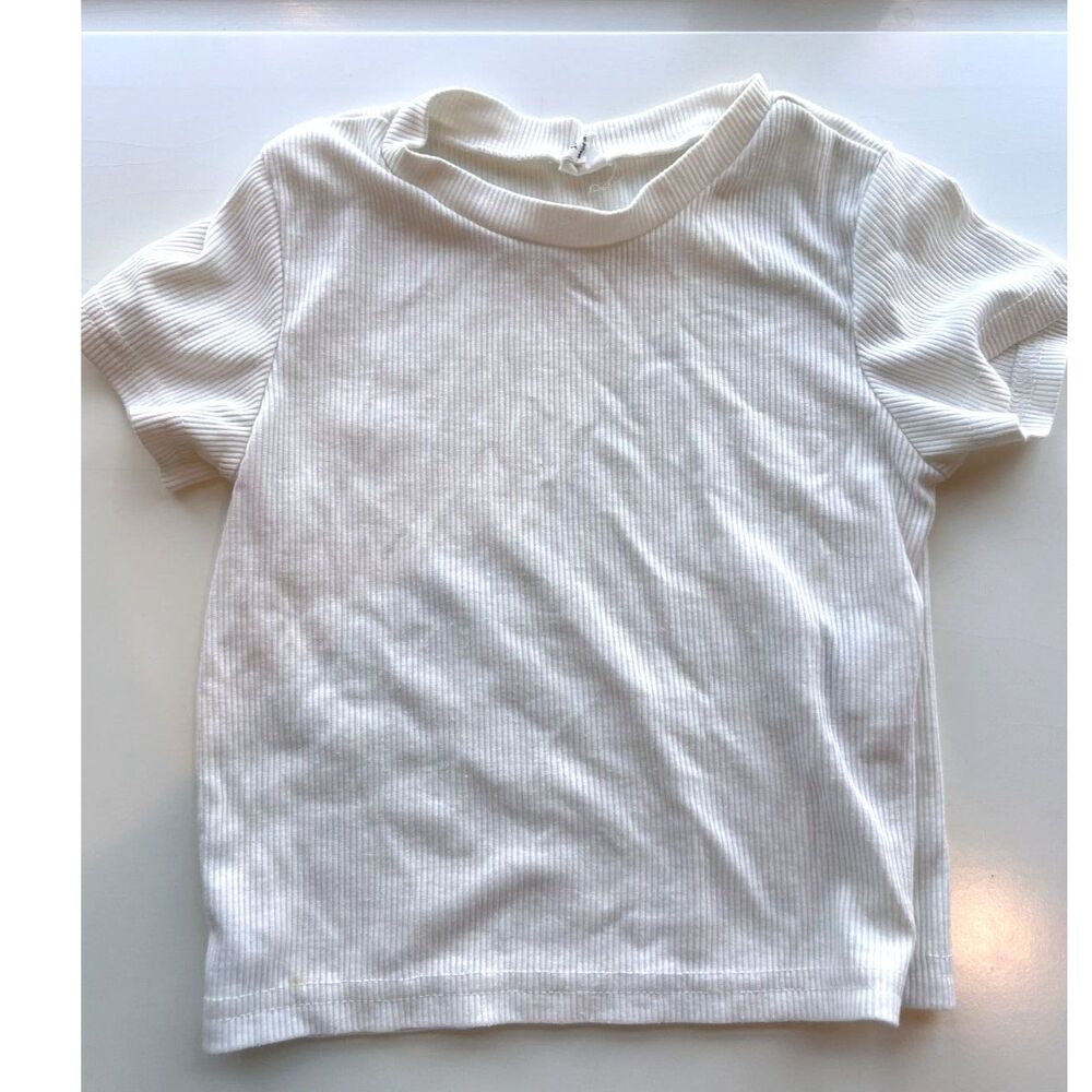 Shein Boys White Short Sleeve Tee Size 18-24 Months EUC